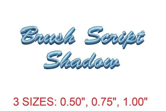 Brush Script Shadow Embroidery Font: A Timeless Choice for Creative Projects