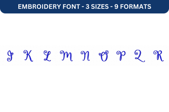 Exploring the Lettres Douces Font Upper J to R for Embroidery Design