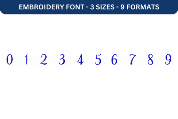 Exploring the Rose of Baltimore Font Number 0 to 9 for Embroidery Design