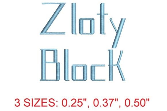 Introducing the Zloty Block Embroidery Font