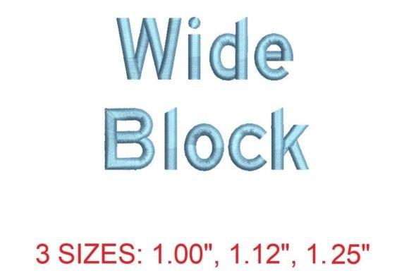 Introducing Wide Block Embroidery Font