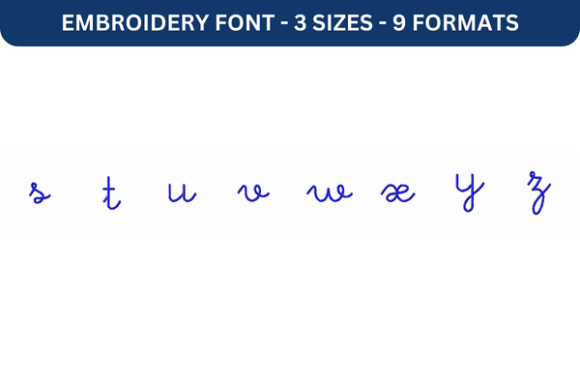 Little Days Font Lower S to Z: A Versatile Embroidery Font for Creative Projects