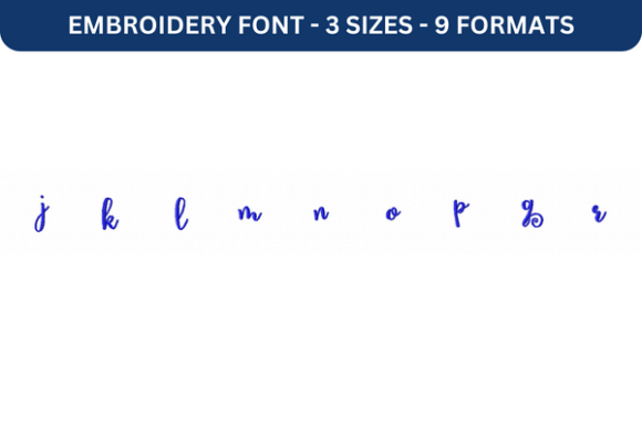 Mastering Lettres Douces Font Lower J to R for Embroidery Design