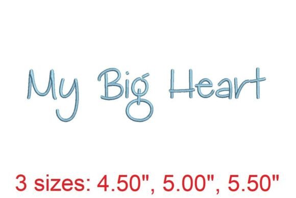 My Big Heart Embroidery Font: A Tool for Heartfelt Creativity