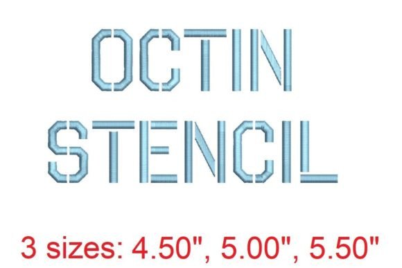 Octin Stencil Embroidery Font: Style Meets Precision