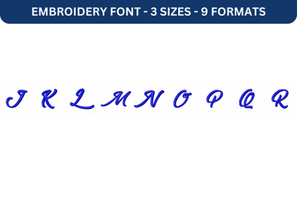 Reality Sunday Font Upper J to R: A Versatile Embroidery Font for Creative Projects