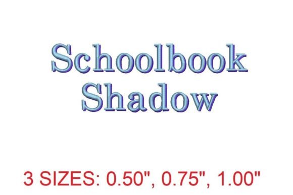 Schoolbook Shadow Embroidery Font: A Timeless Tool for Creative Expression