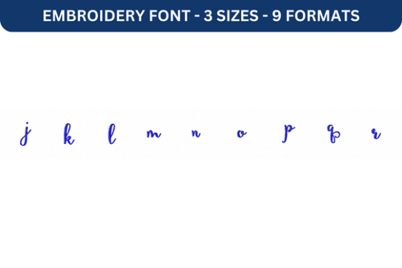 Secret Garden Font Lower J to R for Creative Embroidery
