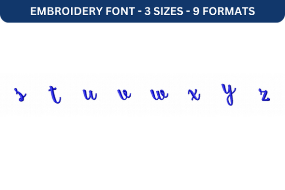 Smoothie Shoppe Font Lower S to Z: A Versatile Embroidery Font for Creative Expression