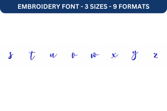 Storybook Font Lower S to Z: A Versatile Embroidery Font for Creative Projects