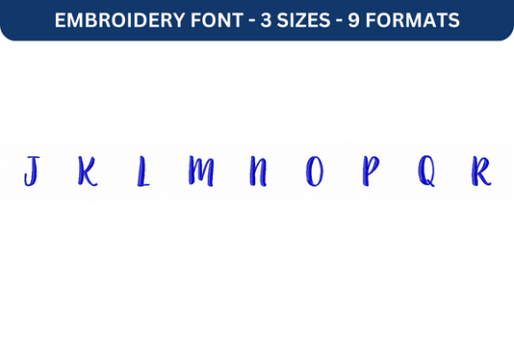 Sugar Plums Font Upper J to R: A Versatile Embroidery Solution for Creative Projects